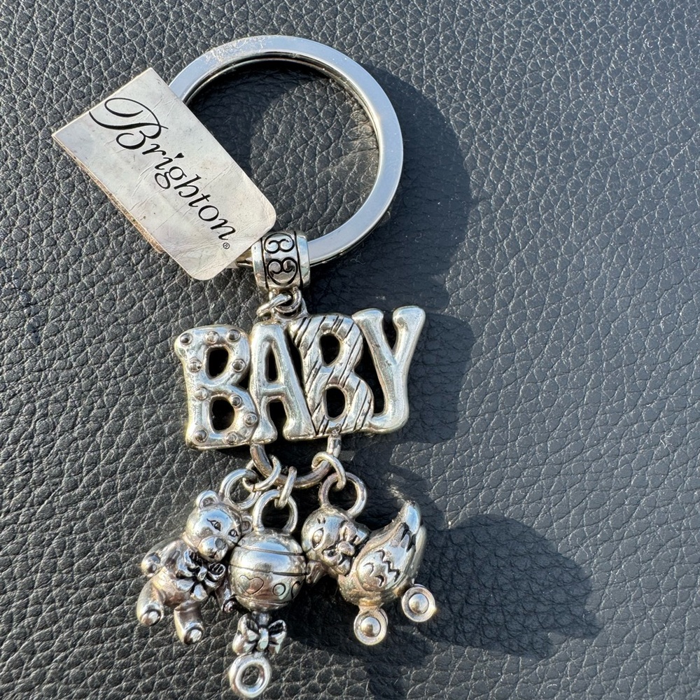 Brighton Silver Baby Charm Keychain